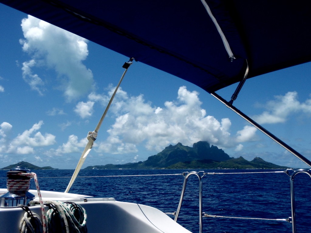 Bora Bora approach from Taaha - Tahita Pearl Regatta 2012 © Maggie Joyce - Mariner Boating Holidays http://www.marinerboating.com.au